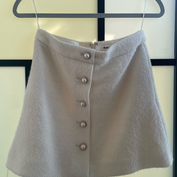 Reformation Brielle Skirt, Cream, sz 2 - Picture 4 of 5